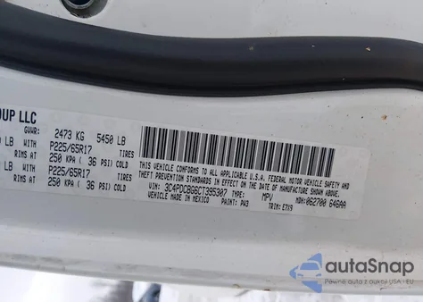 2012 Dodge Journey Sxt from USA, damaged, VIN 3C4PDCBG6CT395307